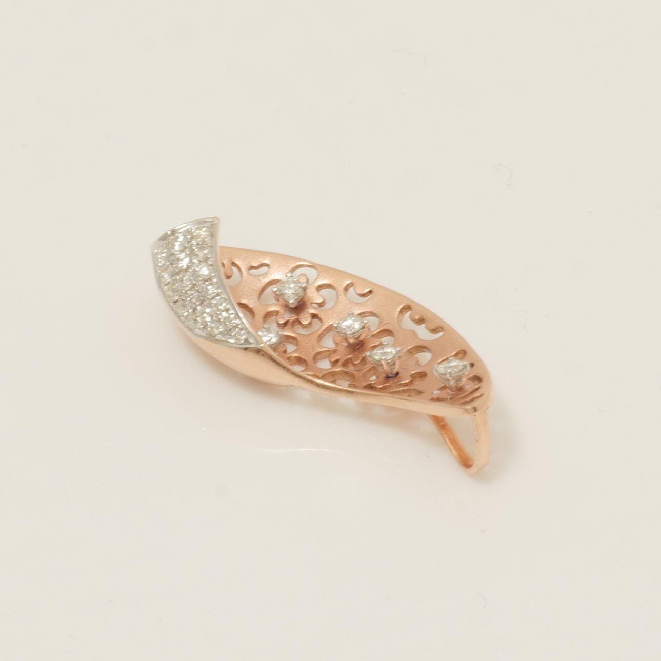 Floral Filigree Natural Diamond Pendant