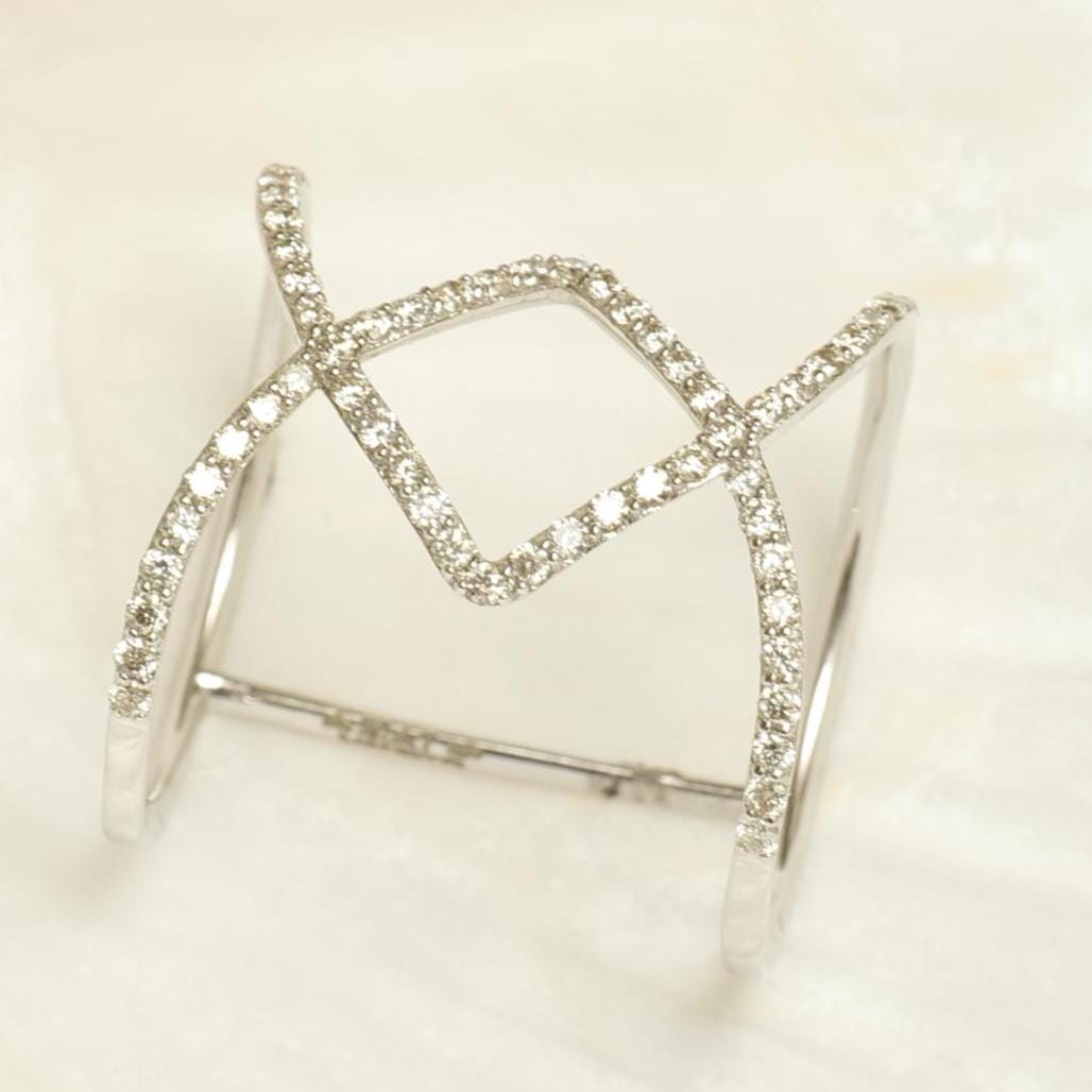 Criss Cross Diamond Ring