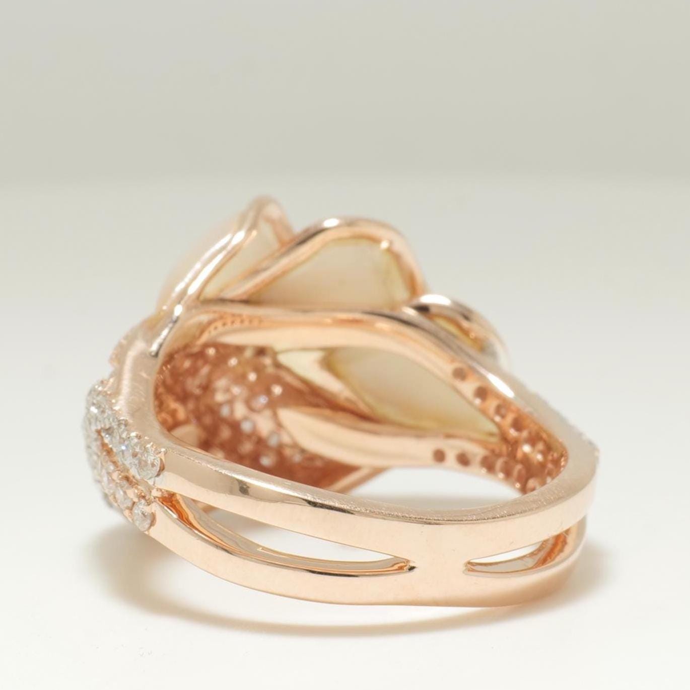 Mother of Pearl Diamond Ring