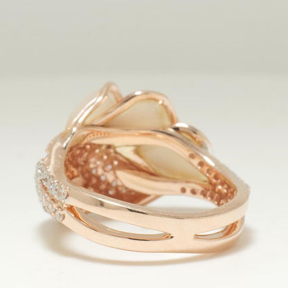 Mother of Pearl Diamond Ring