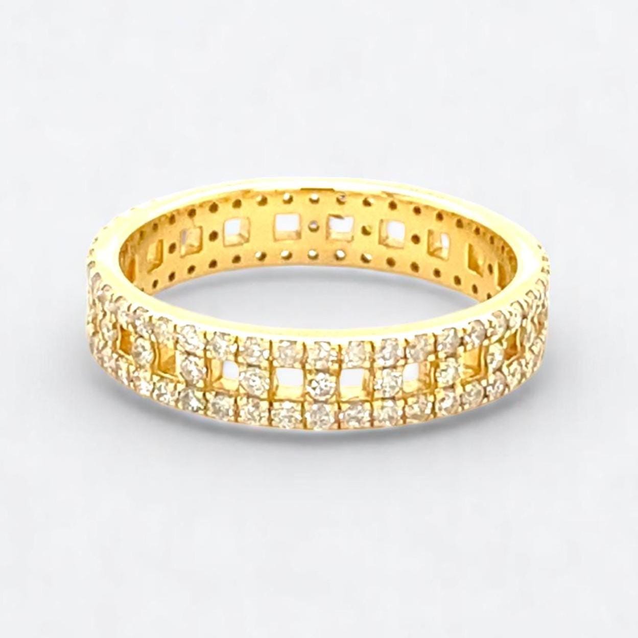 Geometric Band Wedding Ring