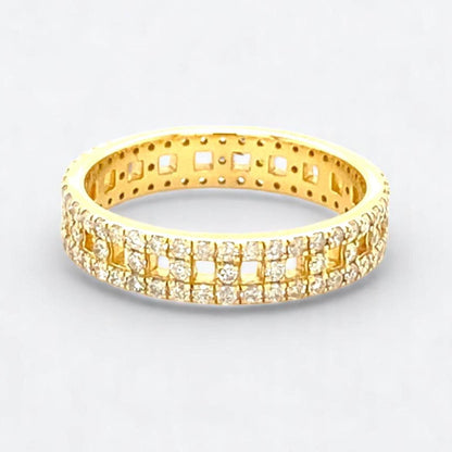 Geometric Band Wedding Ring