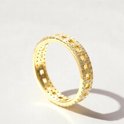 Geometric Band Wedding Ring