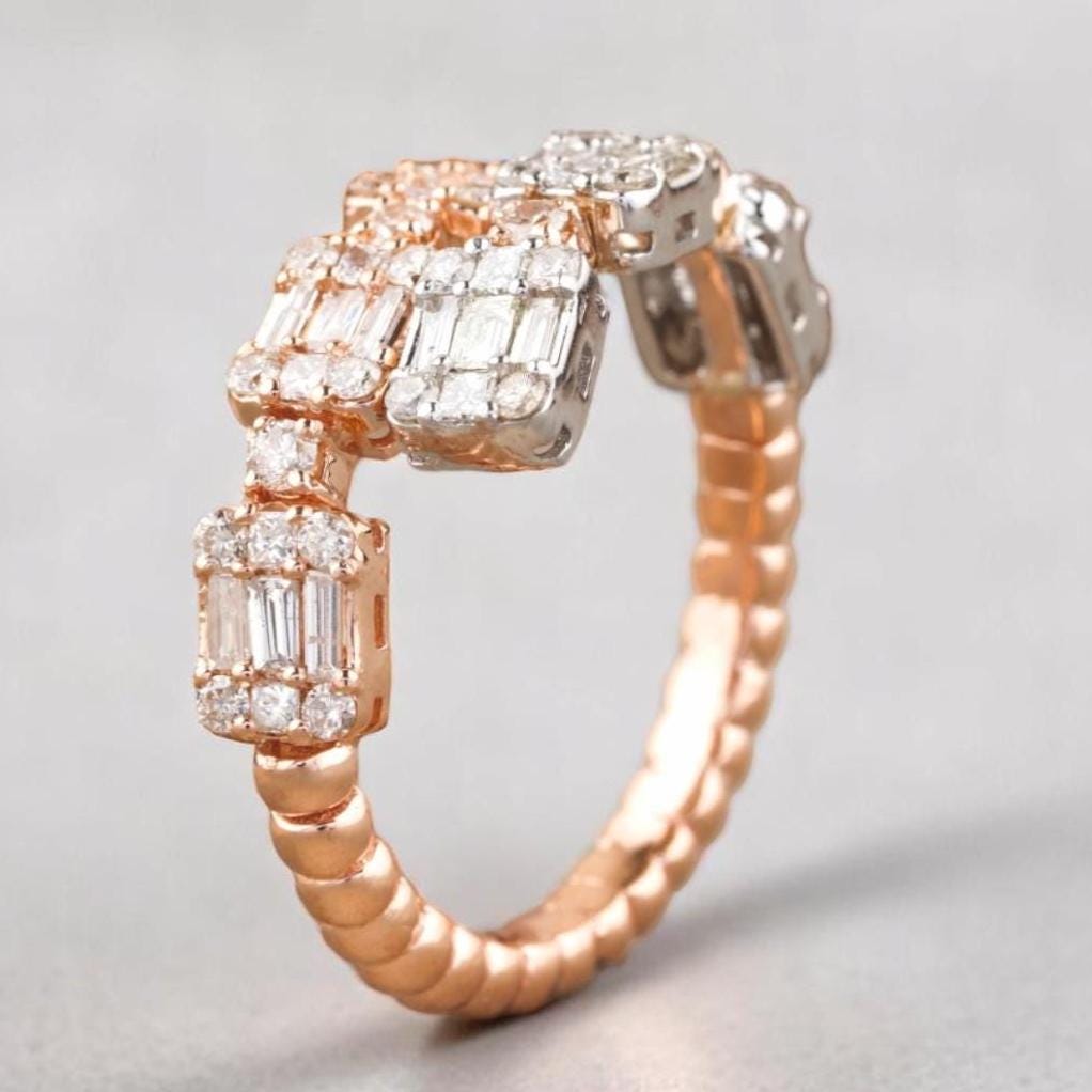 Double Band Diamond Ring