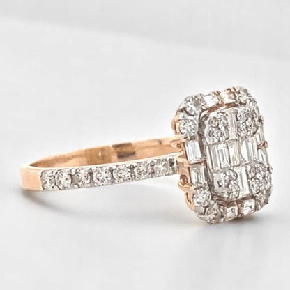 Round & Baguette Diamond Ring