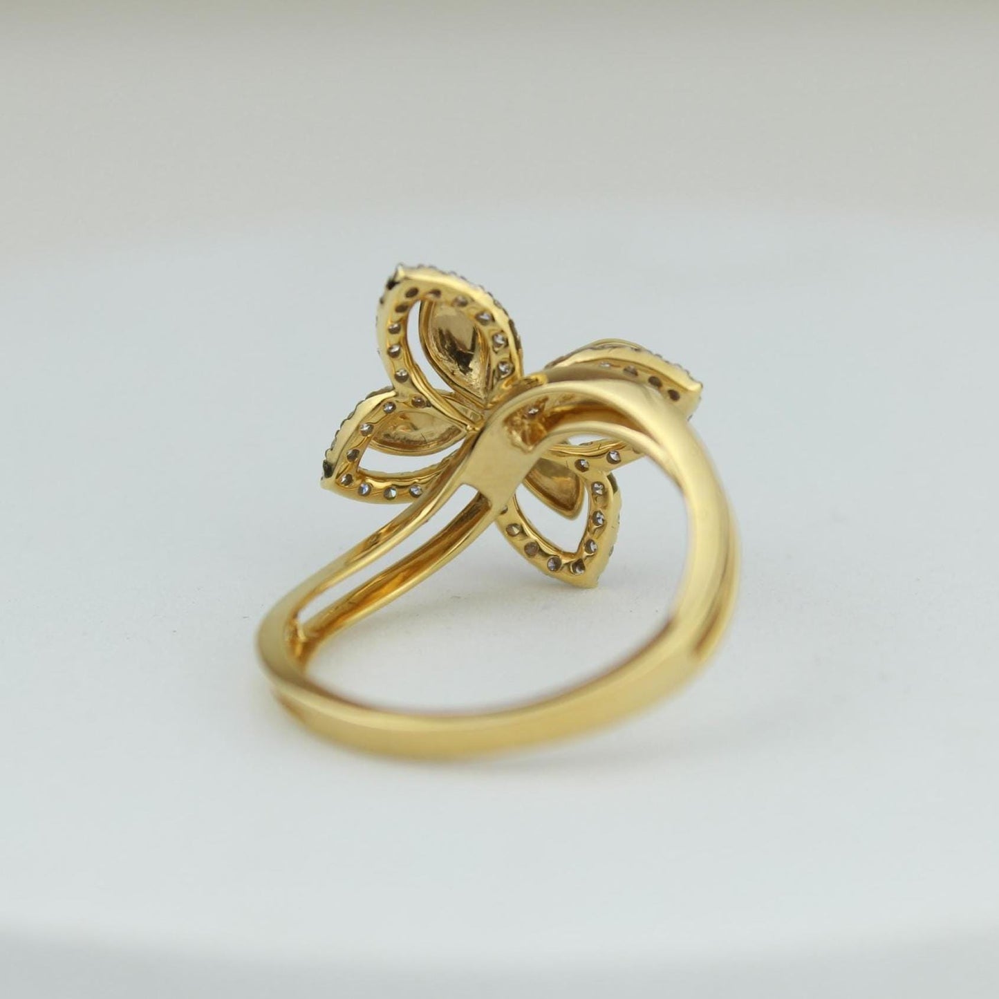 Butterfly Halo Natural Diamond Ring
