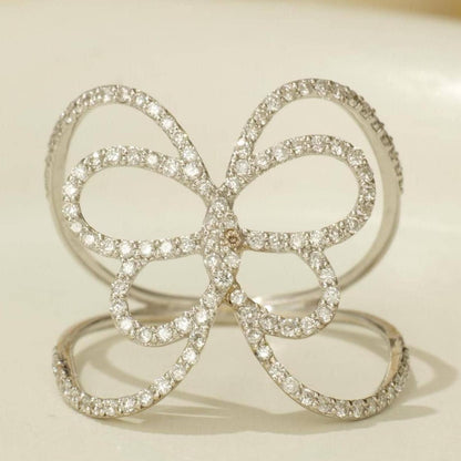 Butterfly Loop Natural Diamond Ring