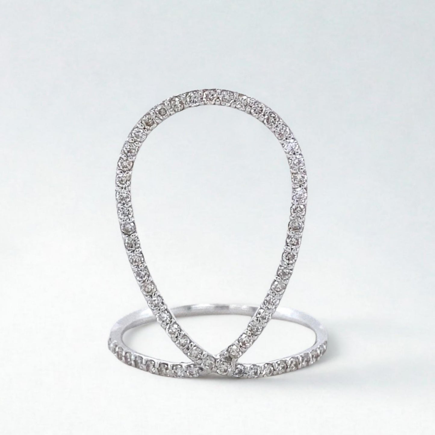 Pear Halo Natural Diamond Ring