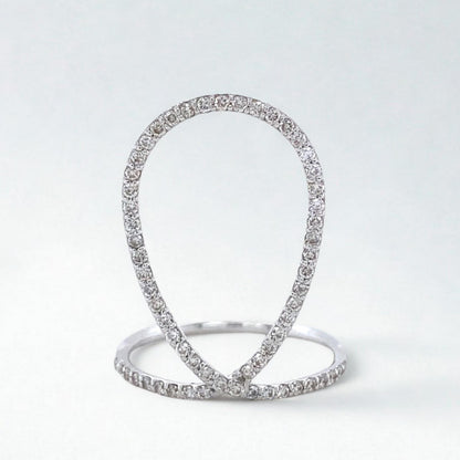 Pear Halo Natural Diamond Ring