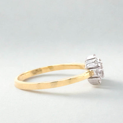 Flower Clustered Natural Diamond Ring