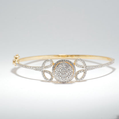 Flower Disc Diamond Bracelet