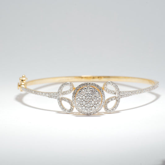 Flower Disc Diamond Bracelet