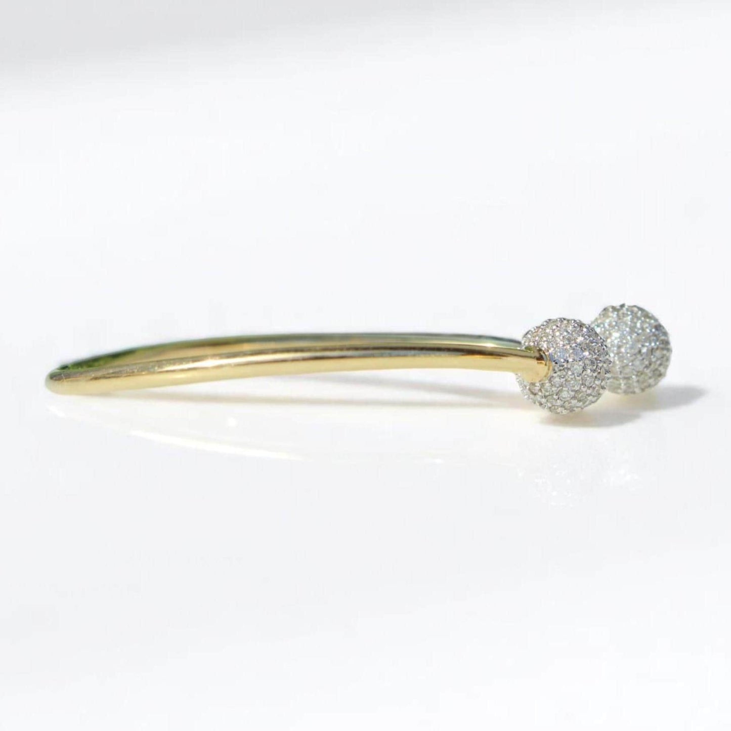 Orbs Natural Diamond Open Cuff Bracelet