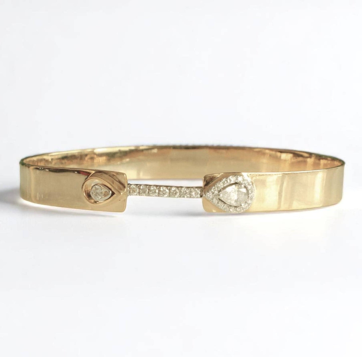Teardrop Bridge Diamond Bangle