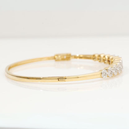 Flower Cluster Natural Diamond Cuff Bracelet