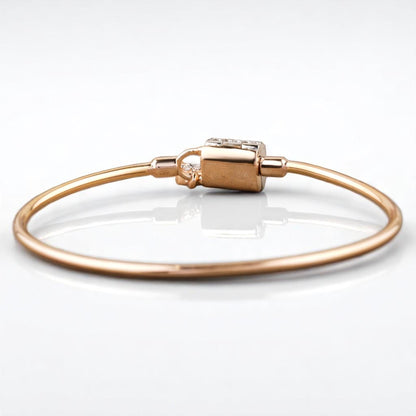 Lock & Key Natural Diamond Minimalistic Bracelet