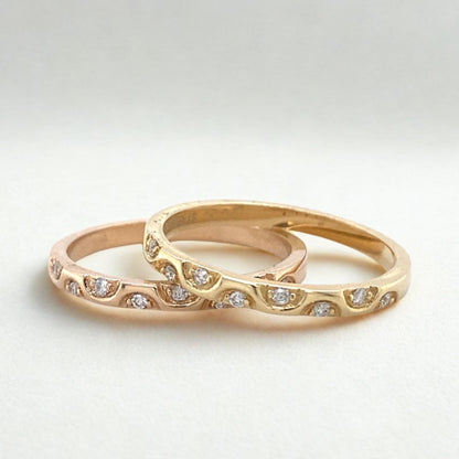 Crescent Diamond Band Ring