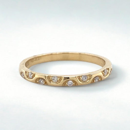 Crescent Diamond Band Ring