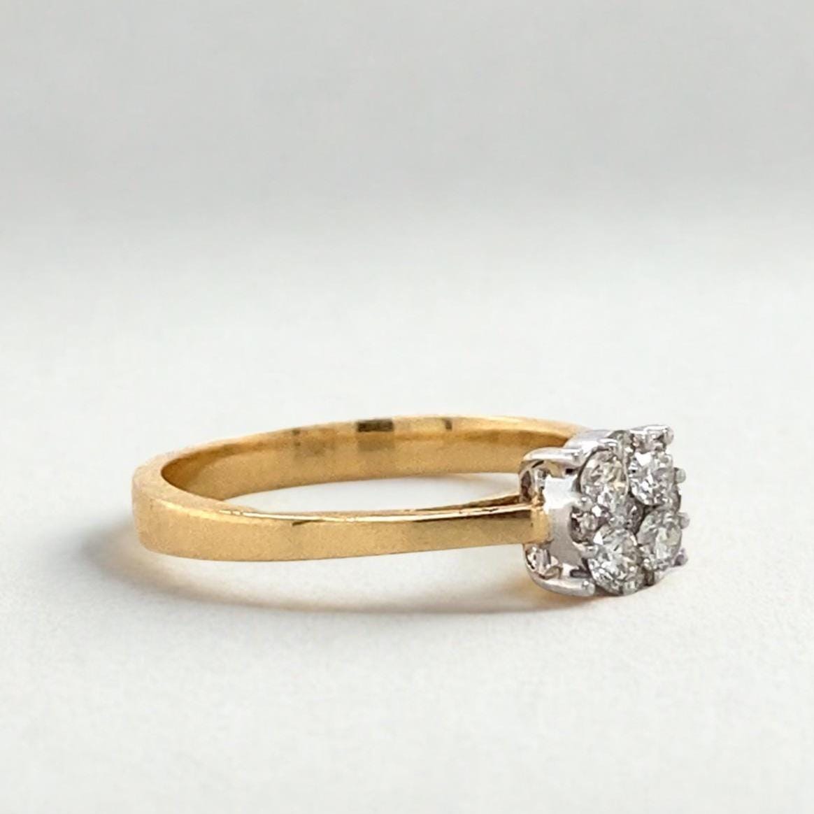 Clustered Natural Diamond Illusion Ring