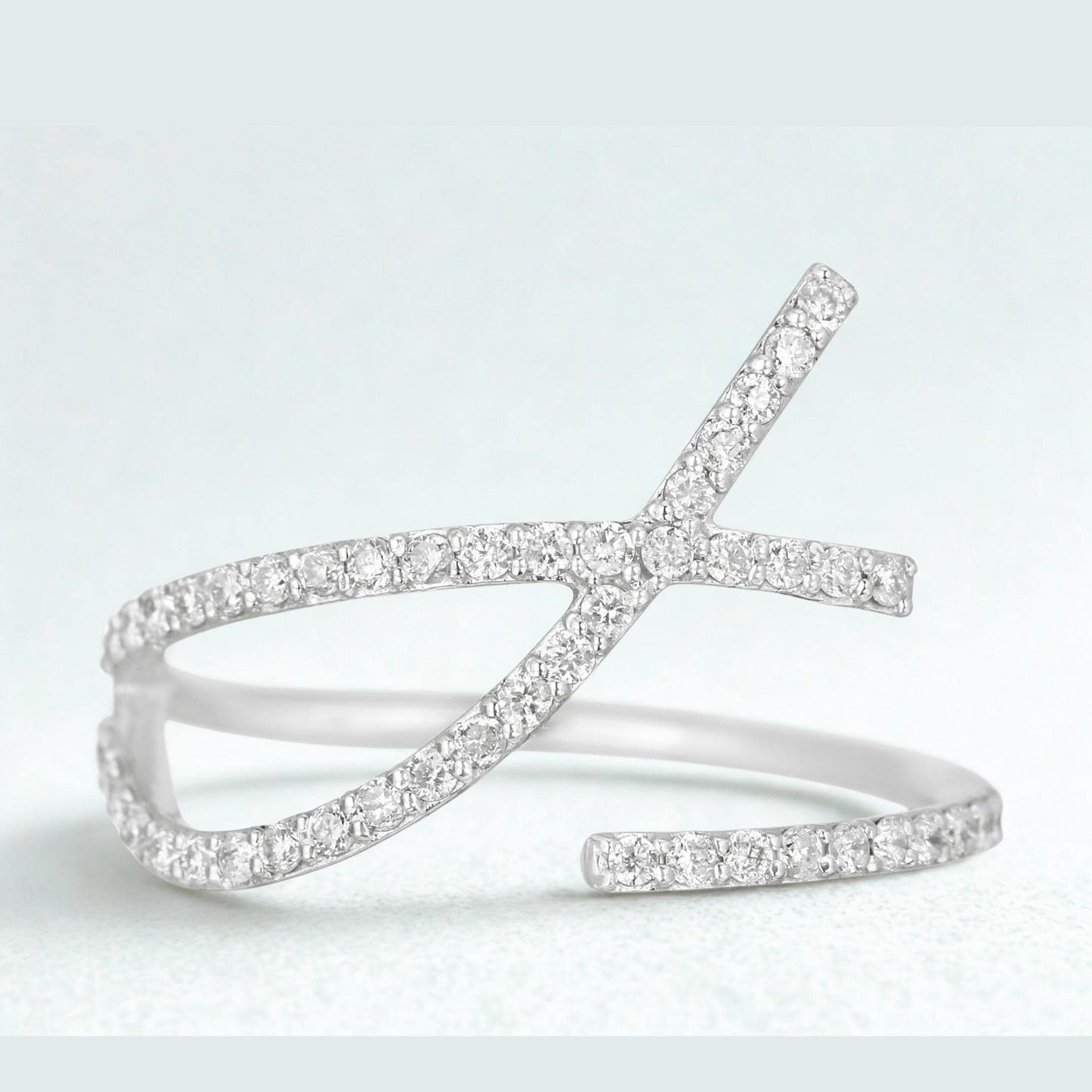 Criss Cross Diamond Ring