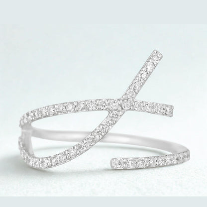 Criss Cross Diamond Ring