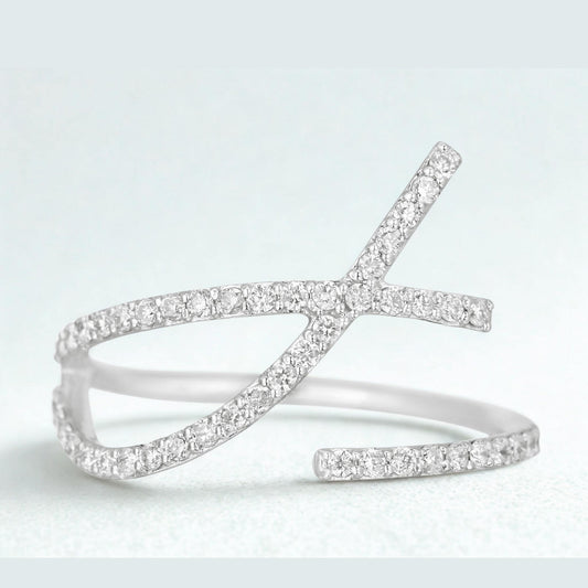 Criss Cross Diamond Ring