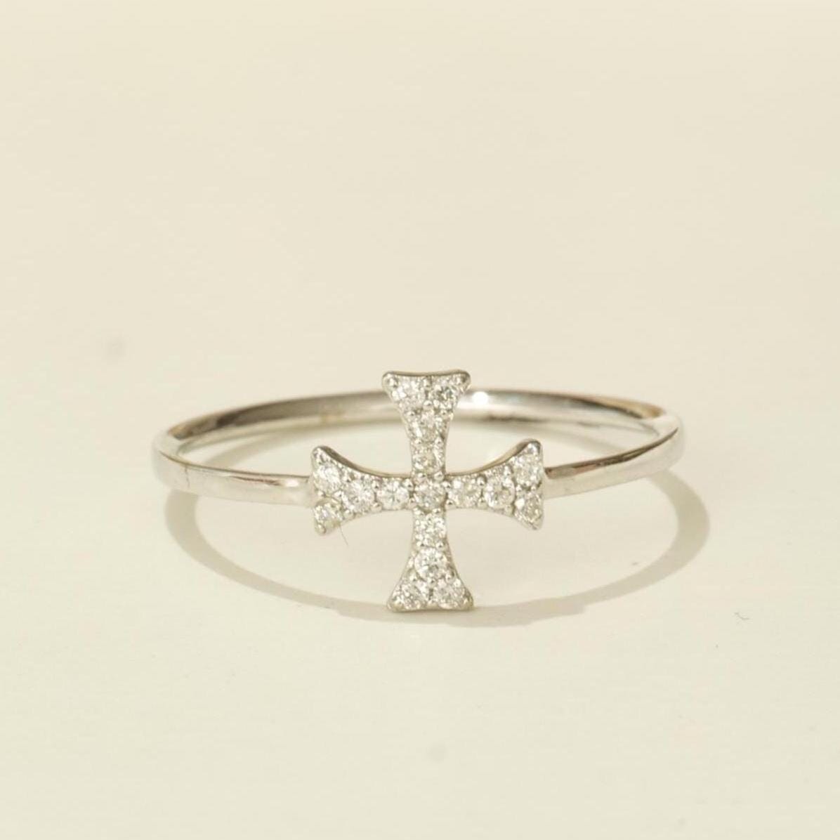 Cross Diamond Ring
