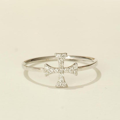 Cross Diamond Ring