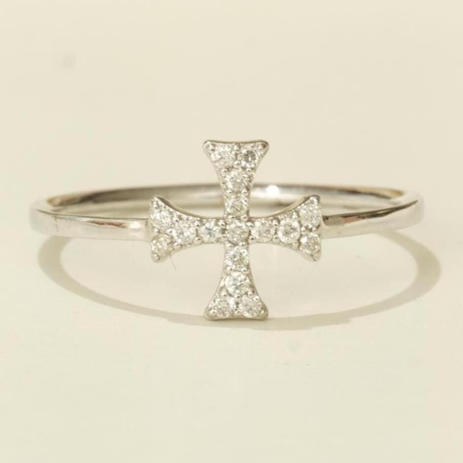 Cross Diamond Ring