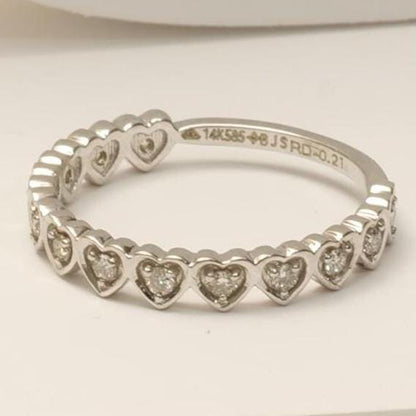 Heart Natural Diamond Eternity Ring