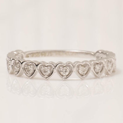 Heart Natural Diamond Eternity Ring
