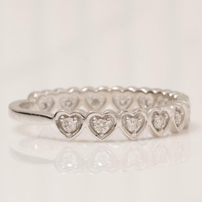 Heart Natural Diamond Eternity Ring