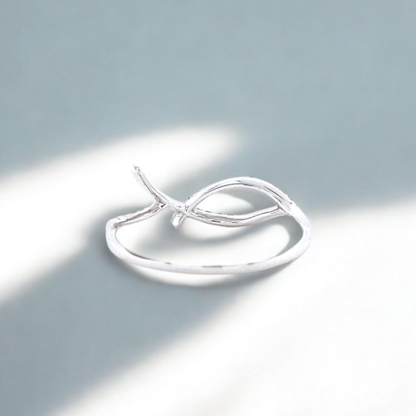 Asymmetrical Diamond Cuff Ring