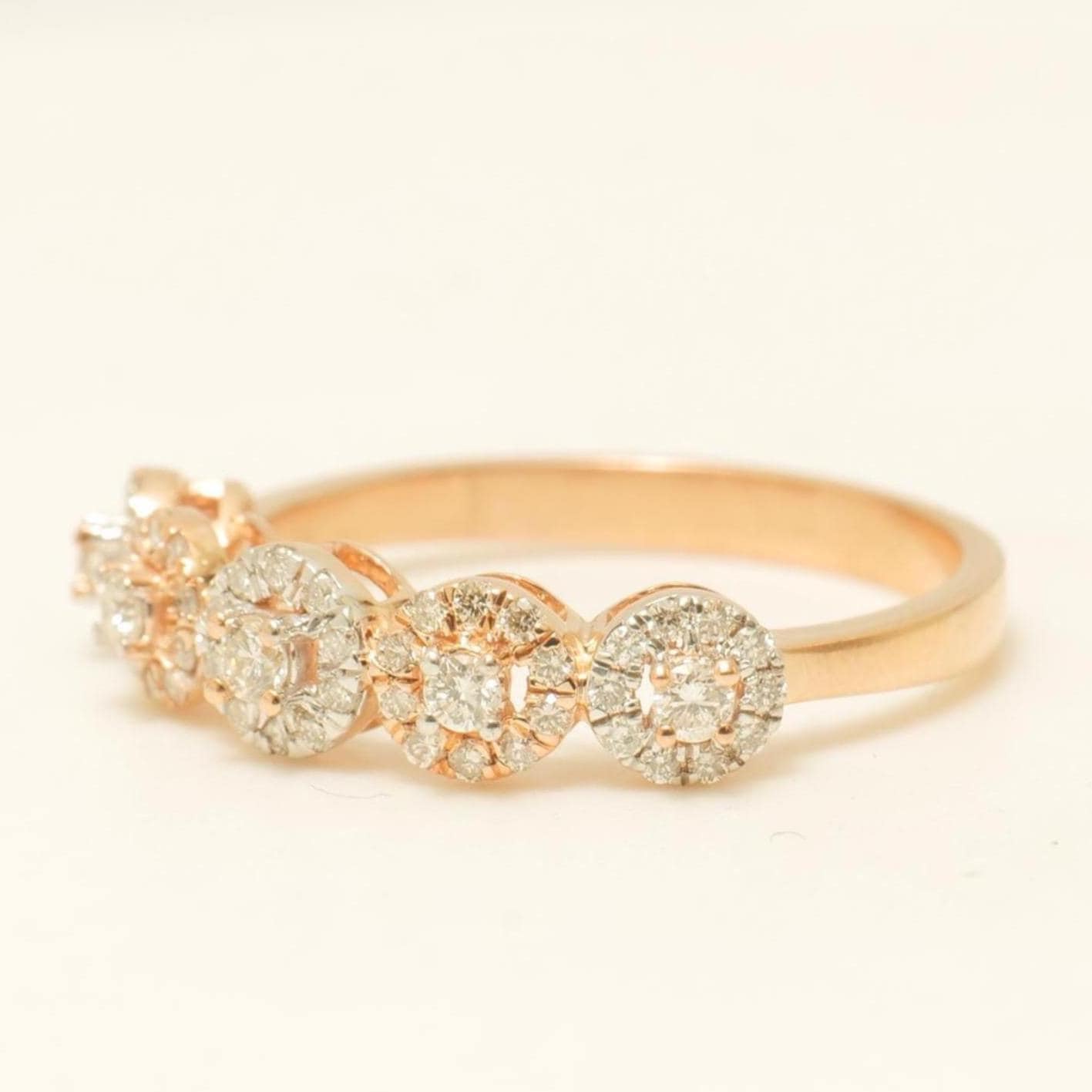 Diamonds Eternity Band Ring with Halo Setting
