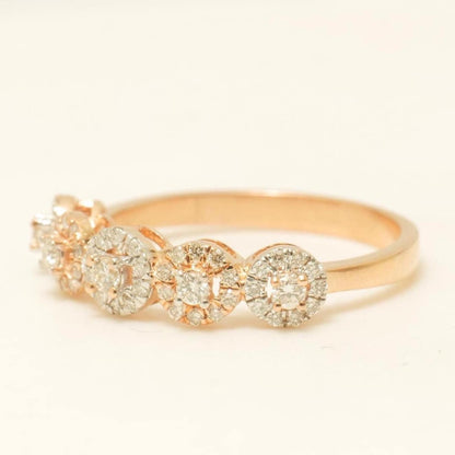Diamonds Eternity Band Ring with Halo Setting