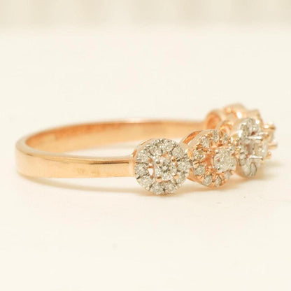 Diamonds Eternity Band Ring with Halo Setting
