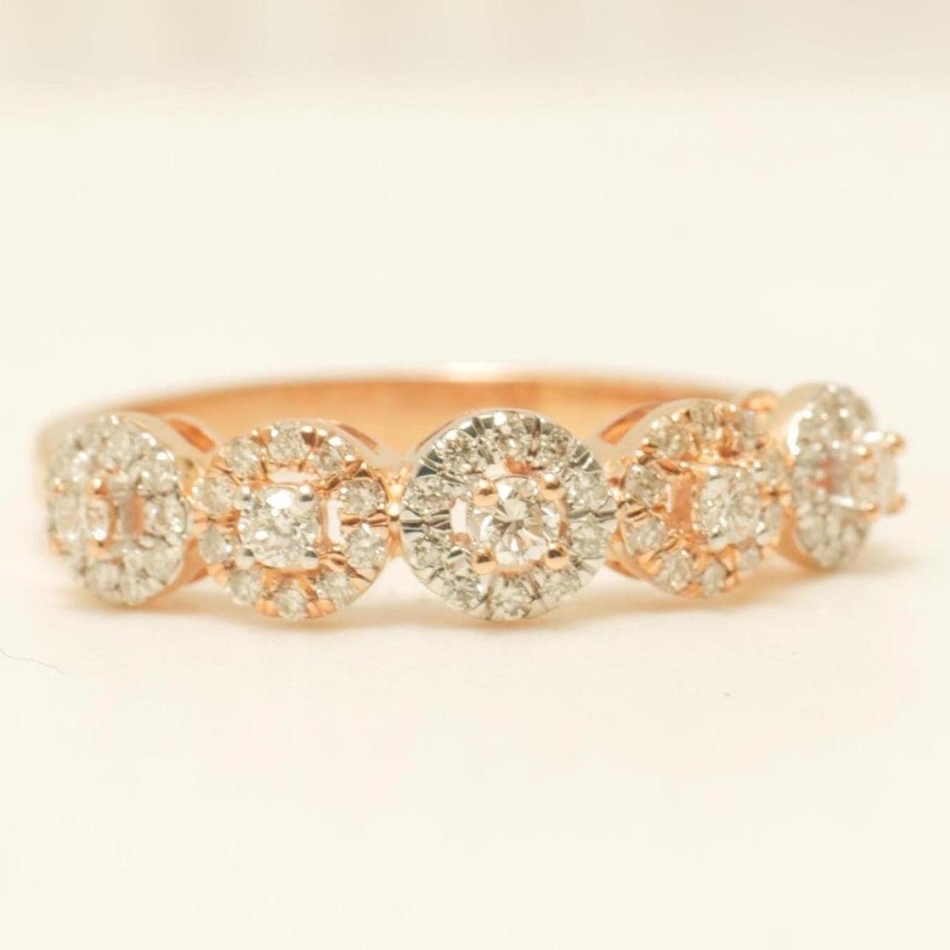 Diamonds Eternity Band Ring with Halo Setting