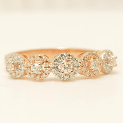 Diamonds Eternity Band Ring with Halo Setting