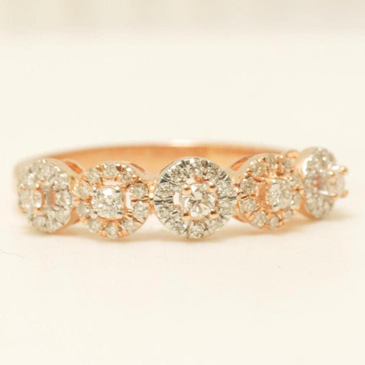 Diamonds Eternity Band Ring with Halo Setting