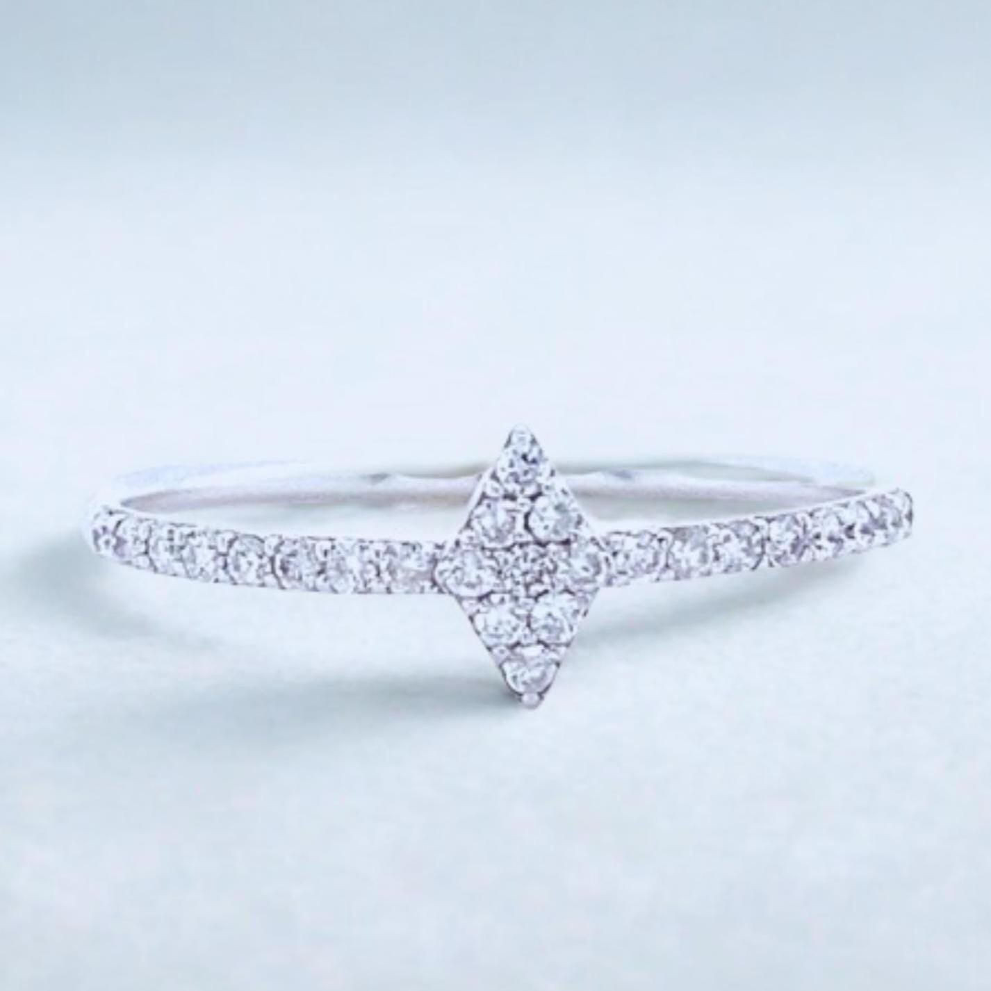 Rhombus Diamond Ring