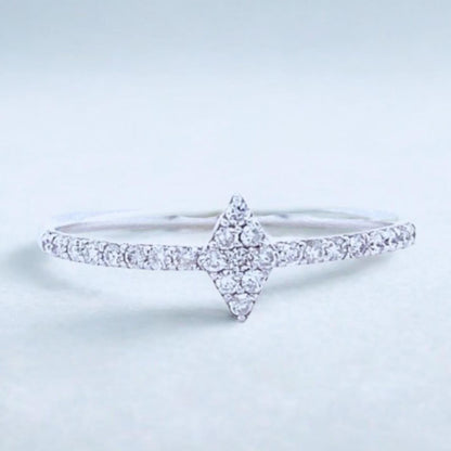 Rhombus Diamond Ring