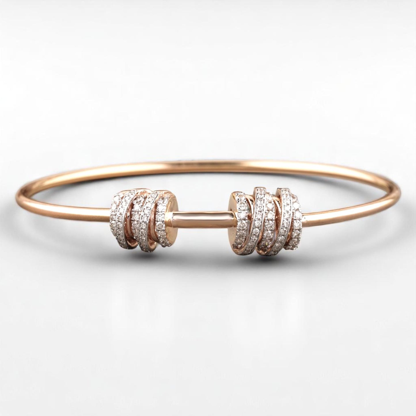 Spiral Cluster Natural Diamond Bracelet