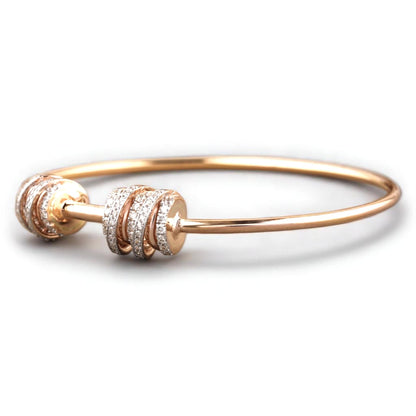 Spiral Cluster Natural Diamond Bracelet