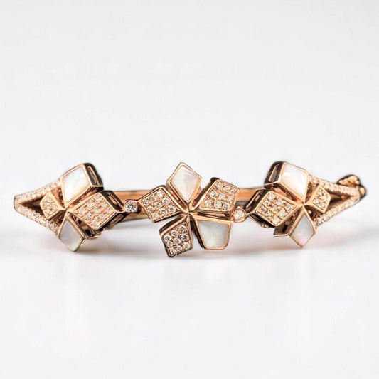 Floral Cluster Natural Diamond Bracelet