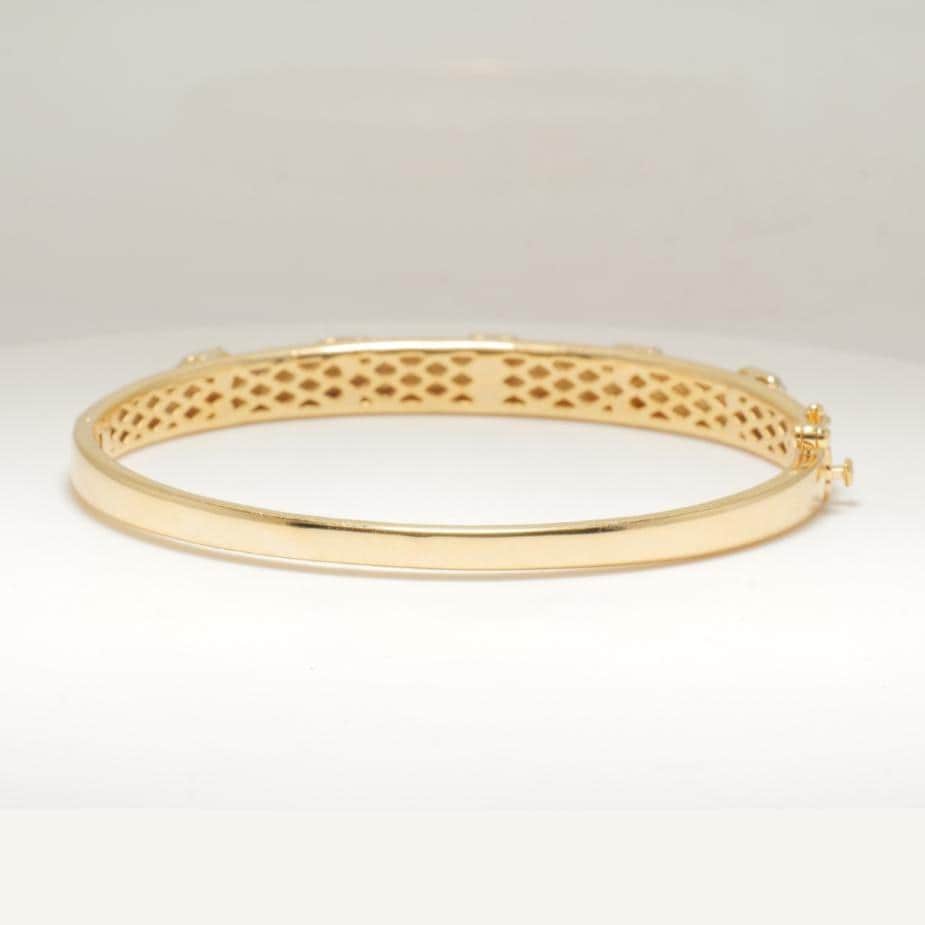 Bar Cluster Natural Diamond Bangle Bracelet
