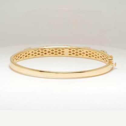 Bar Cluster Natural Diamond Bangle Bracelet