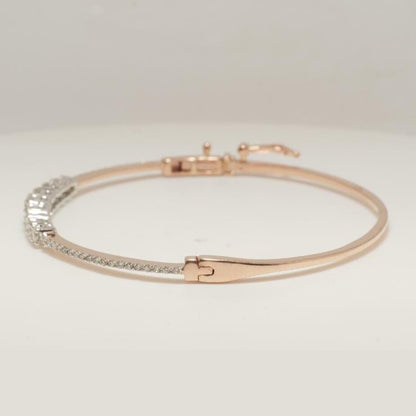 Solitaire Natural Diamond Cuff Bracelet