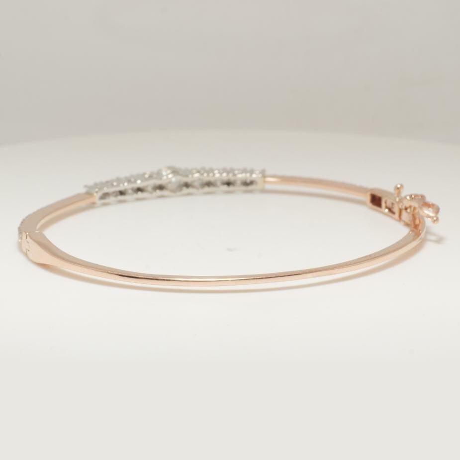 Solitaire Natural Diamond Cuff Bracelet