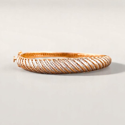 Statement Natural Diamond Bangle Bracelet
