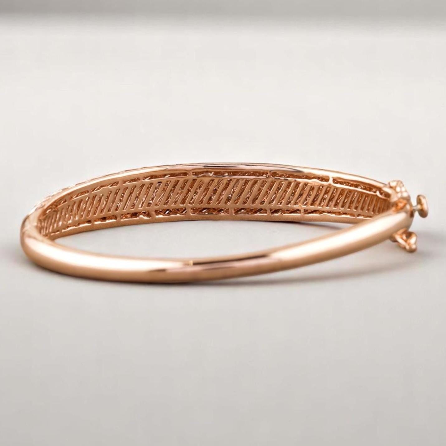 Statement Natural Diamond Bangle Bracelet